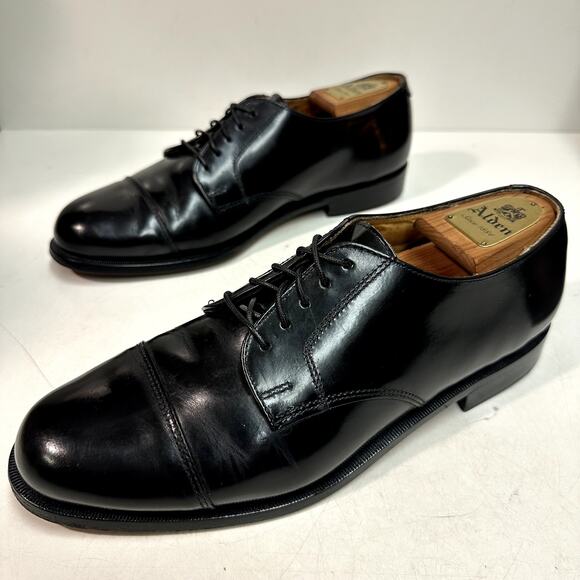 VERY GOOD Rancourt & Co. x Cole Haan Cap Toe Derby Black Calf Made Maine USA 10 - Picture 5 of 12